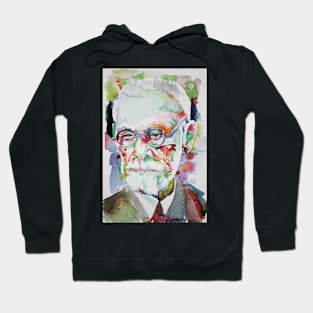 SIGMUND FREUD - watercolor portrait .6 Hoodie